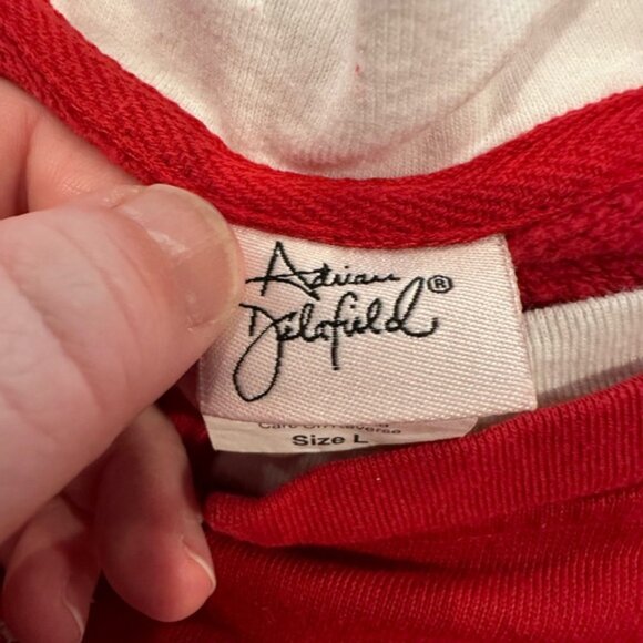 Vintage 90’s Adrian Delafield Fall Leaves Sweater Granny Autumn Cottagecore Sz L - Picture 8 of 9